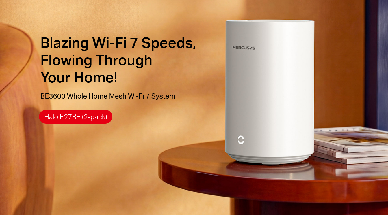 Halo E27BE | BE3600 Whole Home Mesh Wi-Fi 7 System 